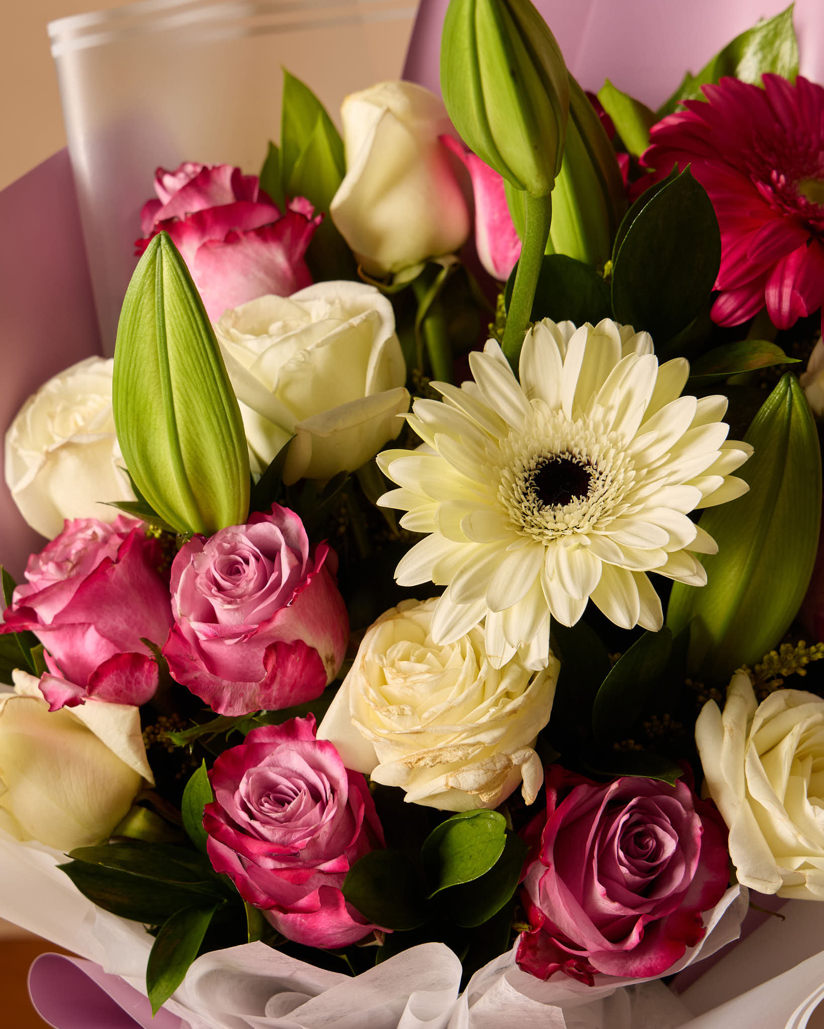 باقة ورود بلون الخدود