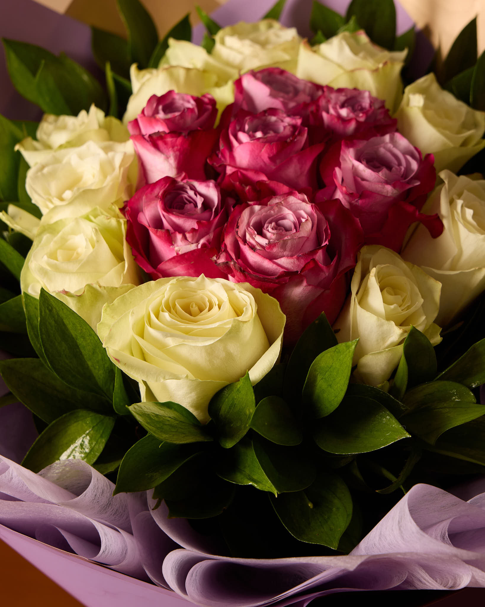 باقة من الورود المتفتحة