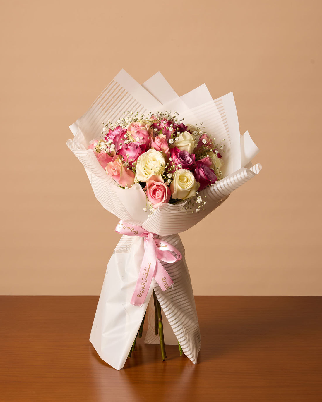 25 Pink Roses Bouquet