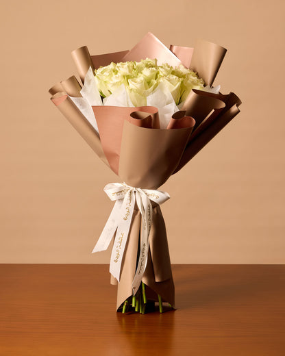 25 White Roses Bouquet