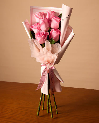 باقة من 7 ورود وردية