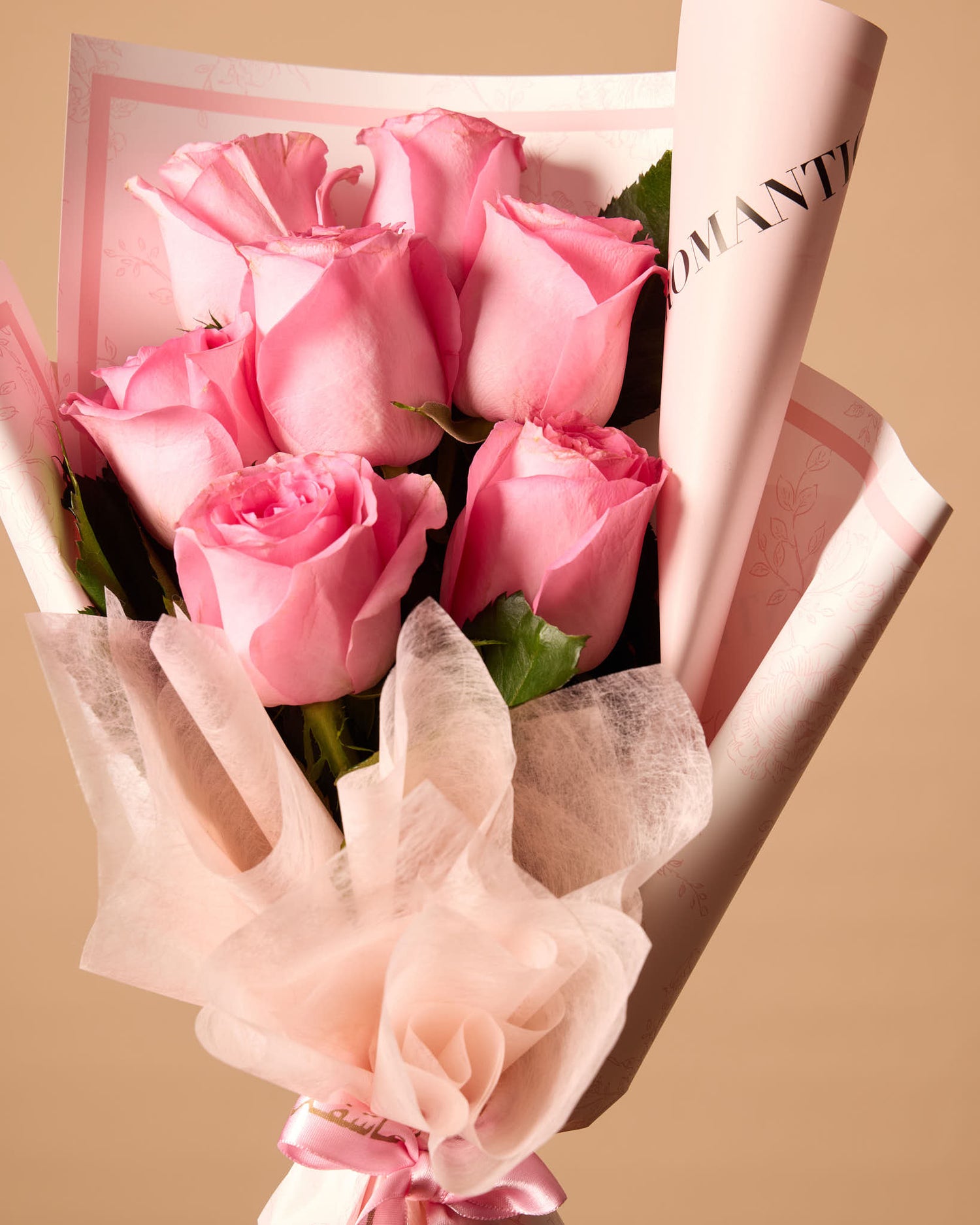 باقة من 7 ورود وردية