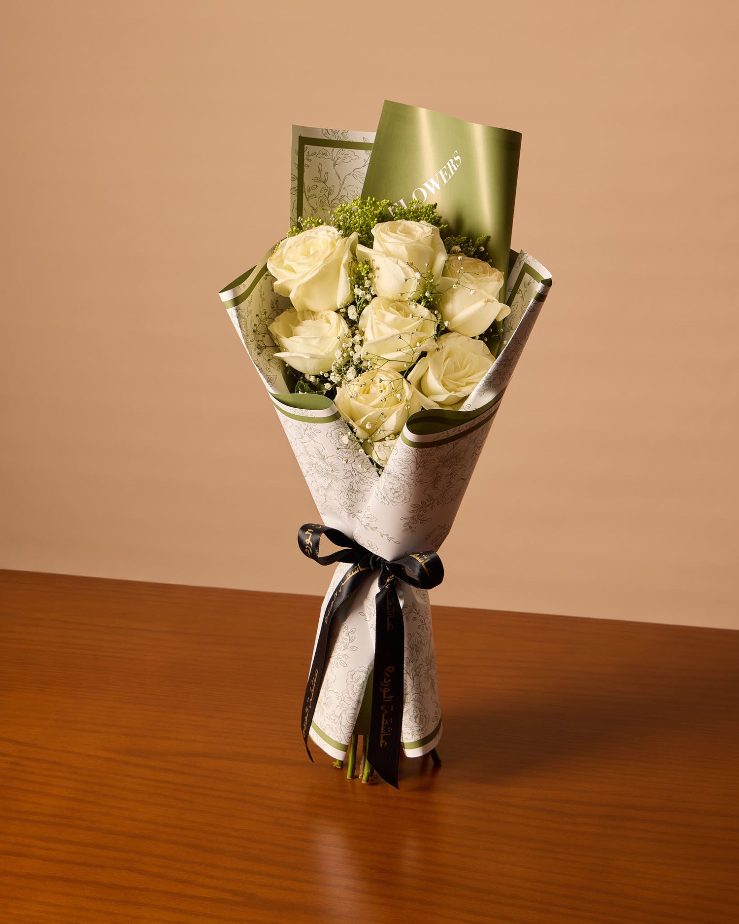 7 White Roses Bouquet