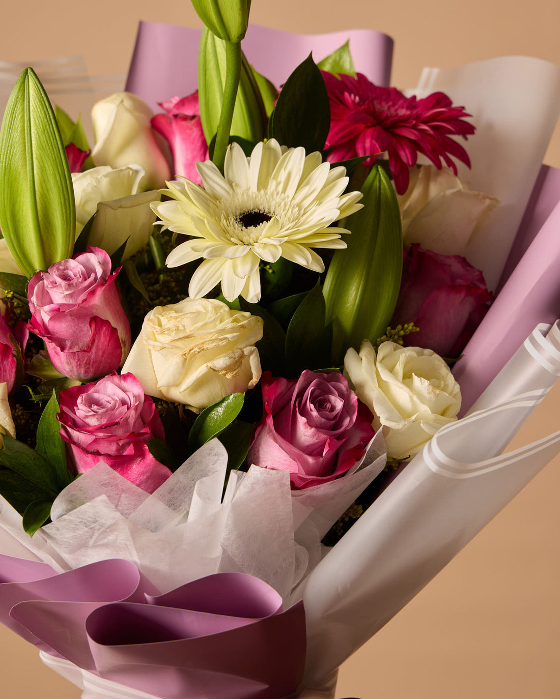 باقة ورود بلون الخدود