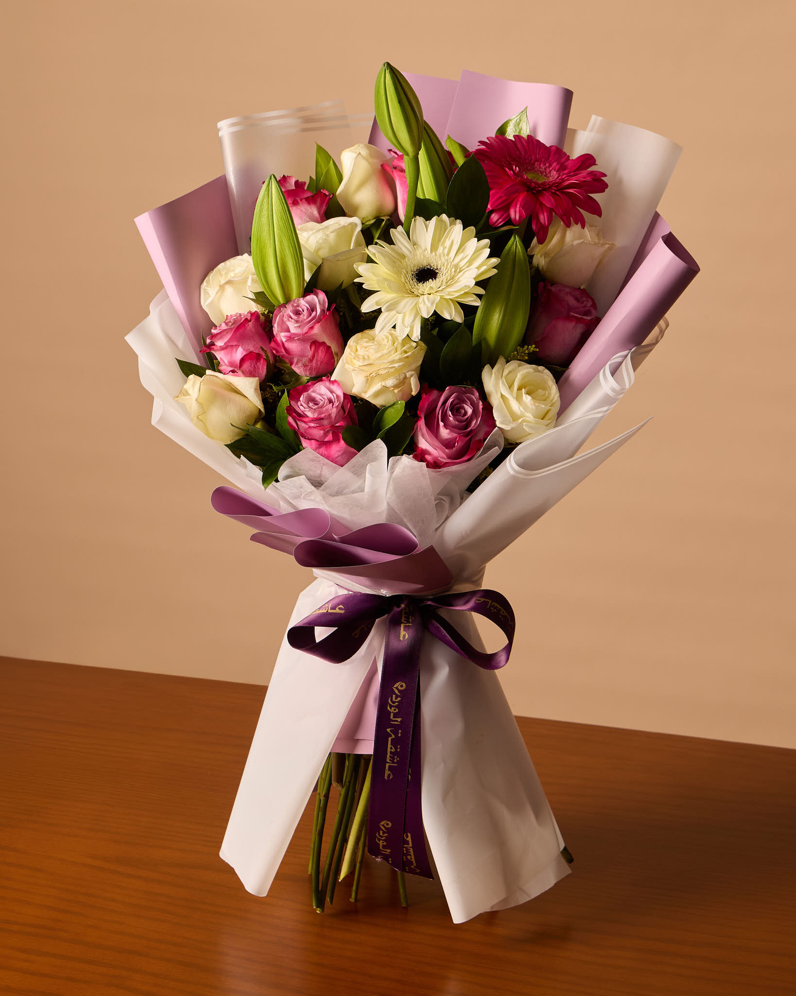 باقة ورود بلون الخدود