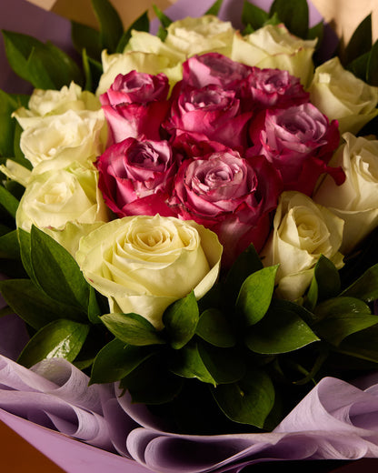 باقة من الورود المتفتحة