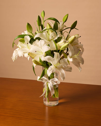 White Lilly Vase